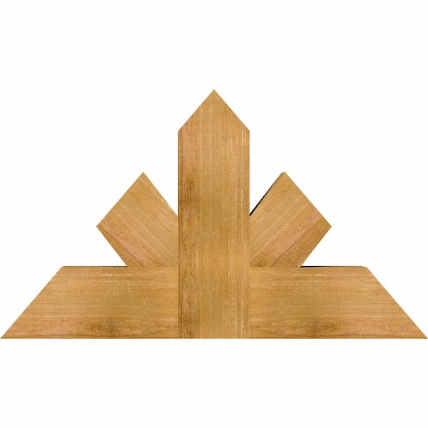 Ekena Millwork Saratoga Rough Sawn Timber Gable Bracket, Western Red Cedar, 36"W x 21"H x 4"D x 6"F, 14/12 Pitch GBW036X21X0406SAR00RWR - main
